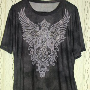 Bling'd out Cross Tshirt